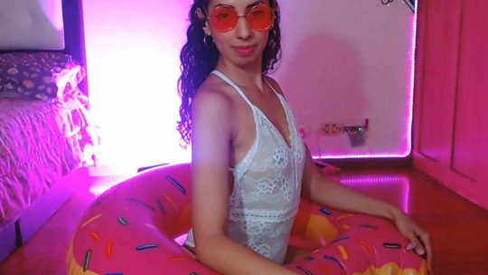 Camgirl MoniqueCurlz in a Sexy Revealing Lace Bodysuit - #7