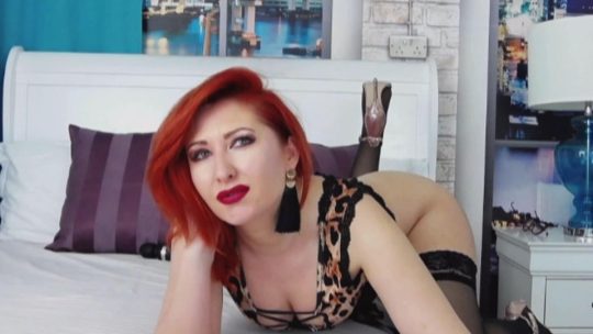 IvyFox is so hot whit this leopard bodysuit and stockings - #3