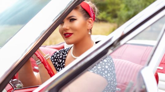 FeliciaKrige's Classic Red Car Sexy Photoshoot - #3