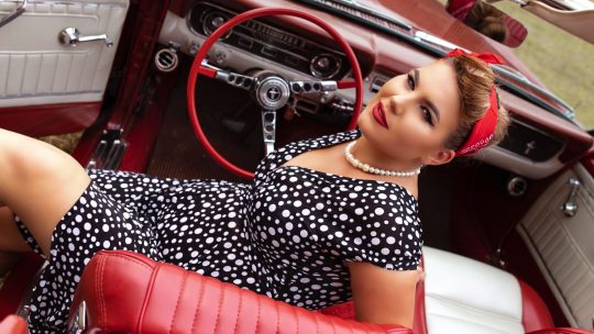 FeliciaKrige's Classic Red Car Sexy Photoshoot - #4