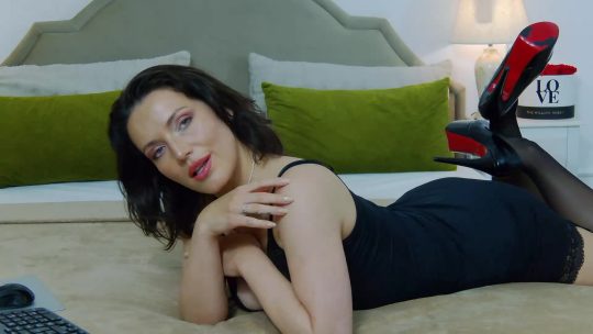 SelenaRyan Sexy Tight Black Dress Tease cover image